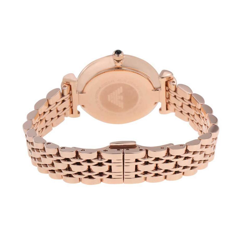 Ladies / Womens Gianni T-Bar Rose Gold Emporio Armani Designer Watch AR11206