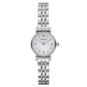 Ladies / Womens Mother Of Pearl Dial Stainless Steel Emporio Armani Designer Watch AR1763