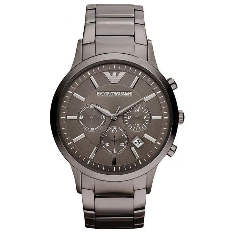 Mens / Gents Grey Stainless Steel Emporio Armani Designer Watch AR2454