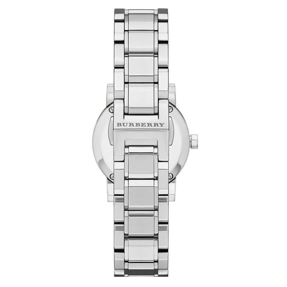 Ladies / Womens Silver Swiss Stainless Steel Burberry Bracelet Designer Watch BU9200
