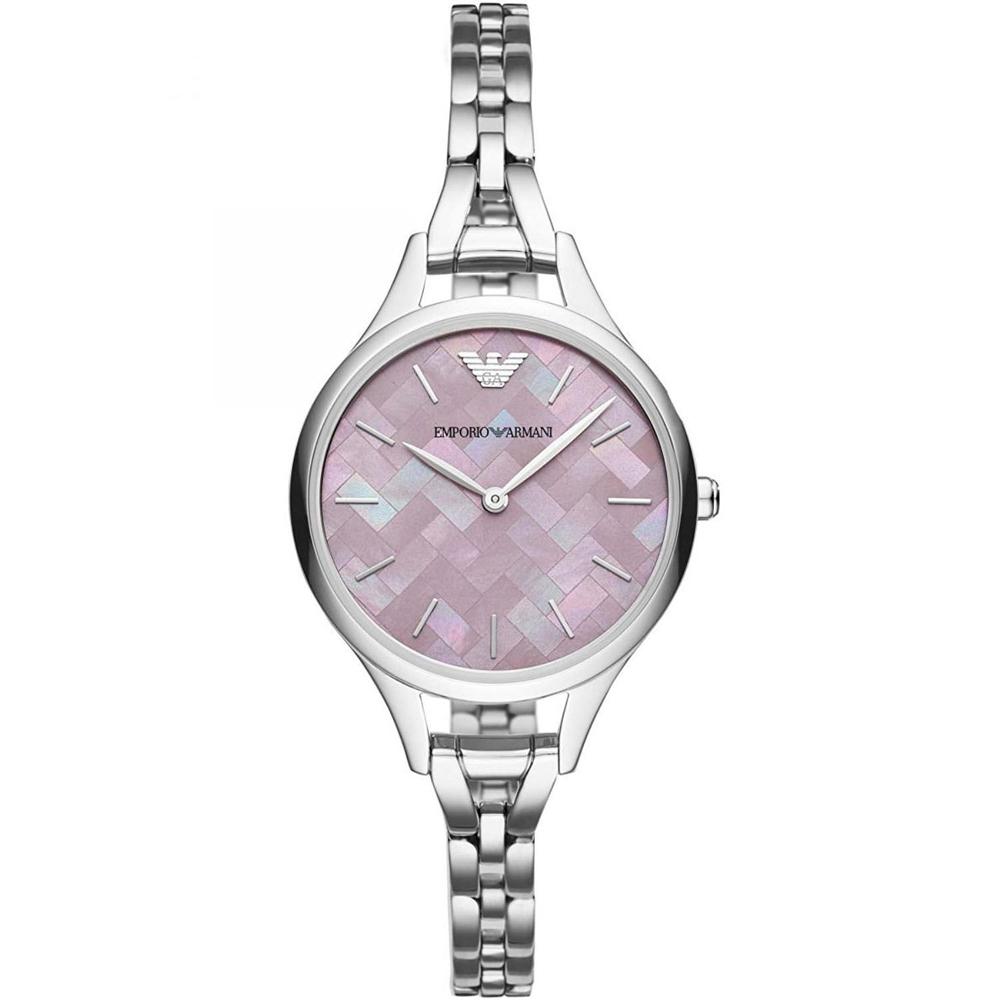 Ladies / Womens Aurora Lilac Bracelet Emporio Armani Designer Watch AR11122