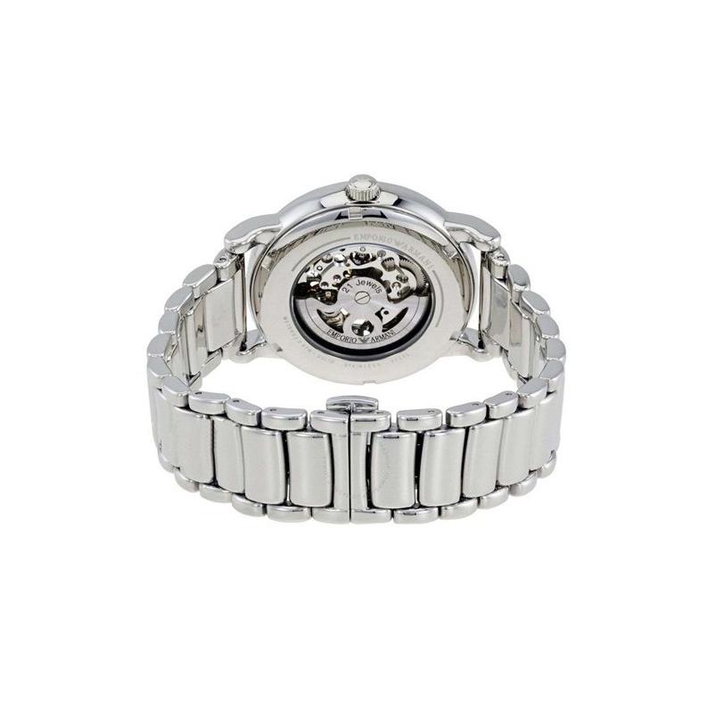 Mens / Gents Meccanico Silver Stainless Steel Emporio Armani Designer Watch AR60006