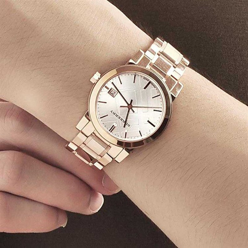 Burberry Ladies The City Rose Gold PVD Watch BU9004