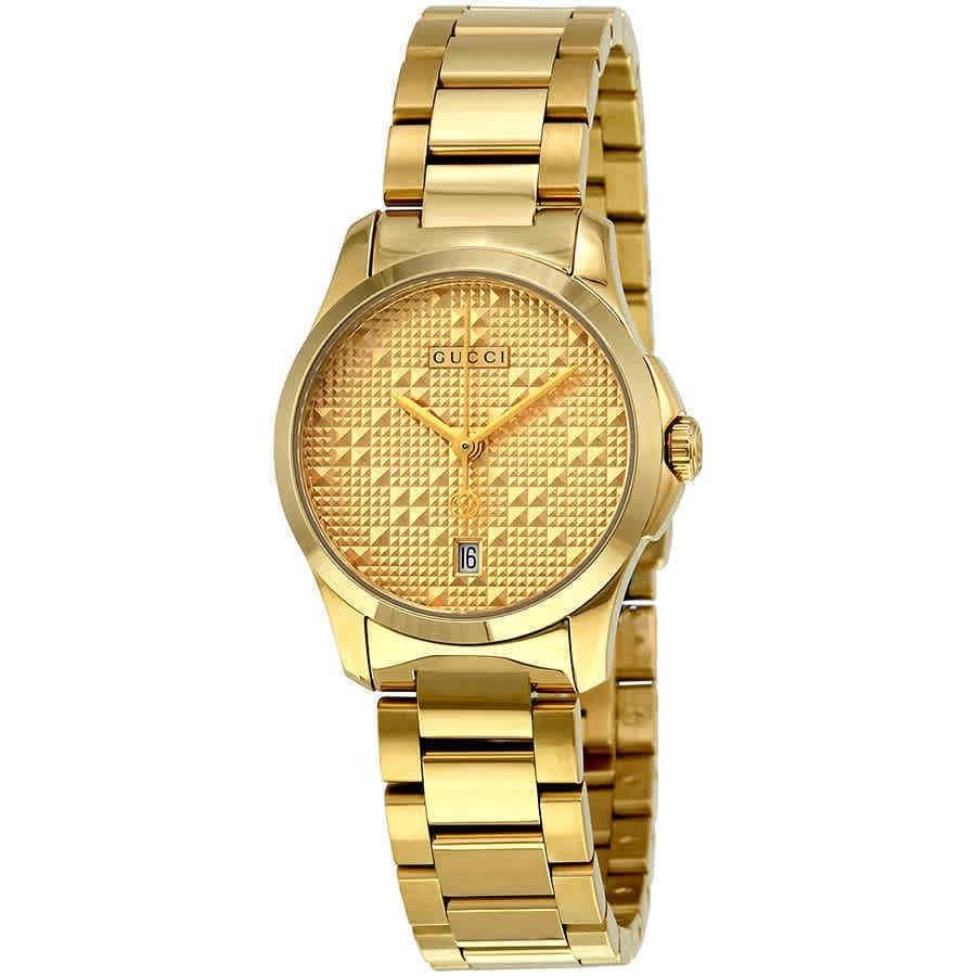 Gucci  G-Timeless Ladies Gold Watch YA126553