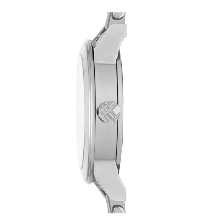 Ladies / Womens The City Engraved Silver Steel Burberry Bracelet Designer Watch BU9233