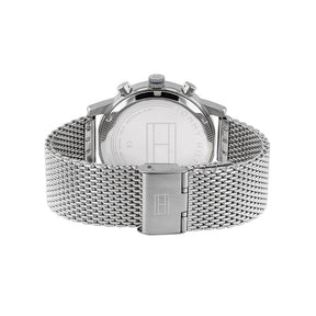 Mens / Gents Kane Silver Mesh Strap Chronograph Tommy Hilfiger Designer Watch 1710402