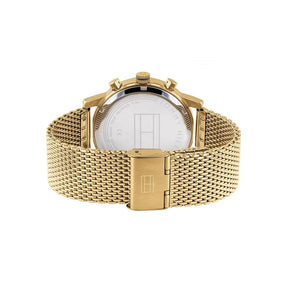 Mens / Gents Kane Gold Mesh Strap ChronographTommy Hilfiger Designer Watch 1710403