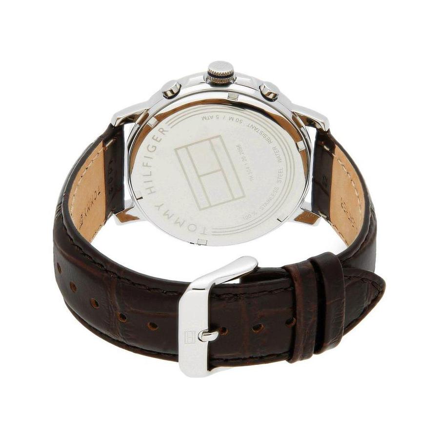 Mens / Gents Keagan Brown Leather Strap Tommy Hilfiger Designer Watch 1791290