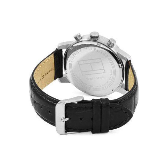 Mens / Gents Kane Black Leather Strap Tommy Hilfiger Designer Watch 1791401