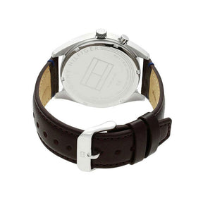 Mens / Gents Deacan Brown Leather Strap Tommy Hilfiger Designer Watch 1791549