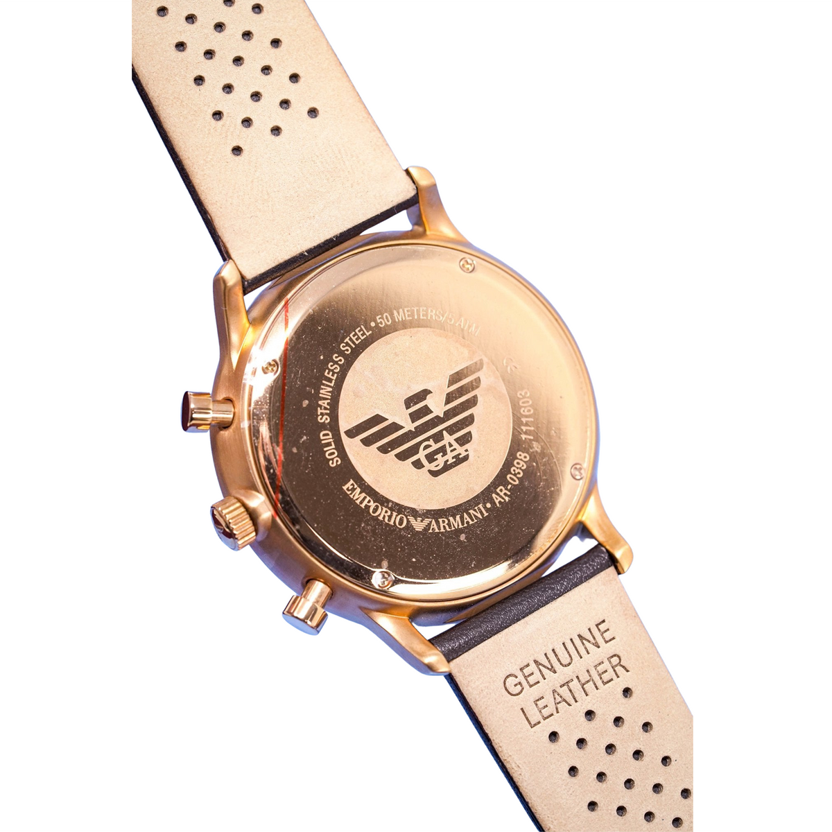Emporio Armani Men's Classic Gianni Chronograph Rose Gold Watch AR0398