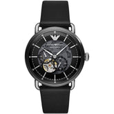Emporio Armani Men's Automatic Meccanico Black Skeleton Watch AR60026