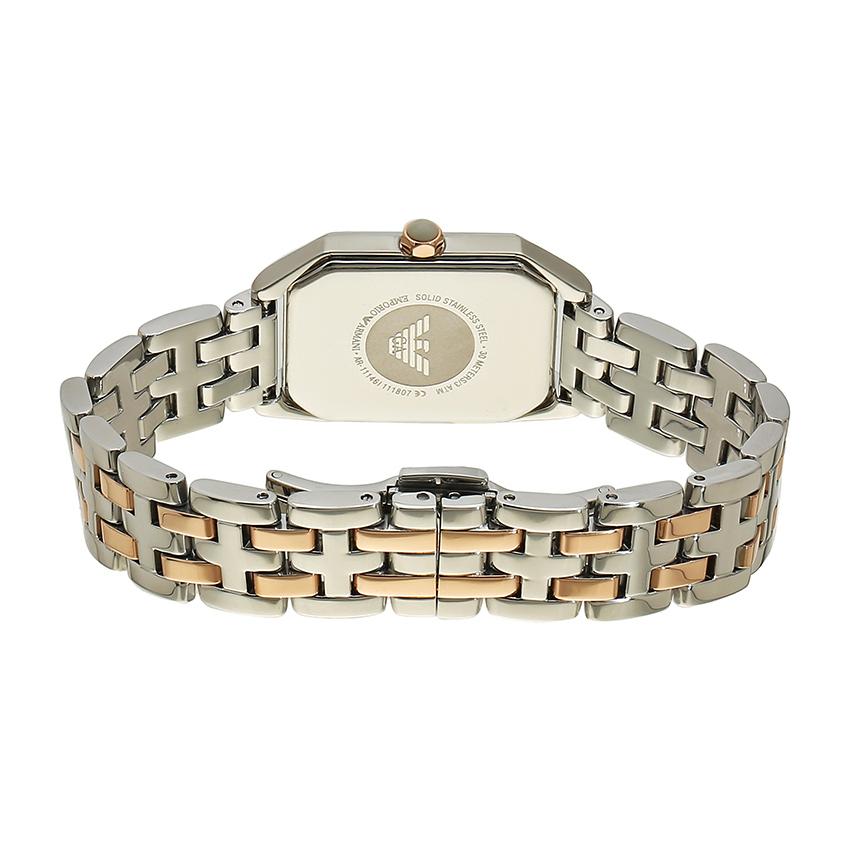 Ladies / Womens Two Tone Stainless Steel Bracelet Emporio Armani Designer Watch AR11146