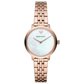 Ladies / Womens Rose Gold Stainless Steel Designer Emporio Armani Designer Watch AR11158