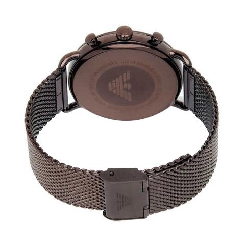 Mens / Gents Aviator Brown Mesh Strap Emporio Armani Designer Watch AR11169