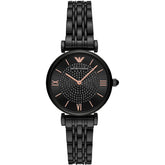 Ladies Black Stainless Steel Emporio Armani Watch AR11245