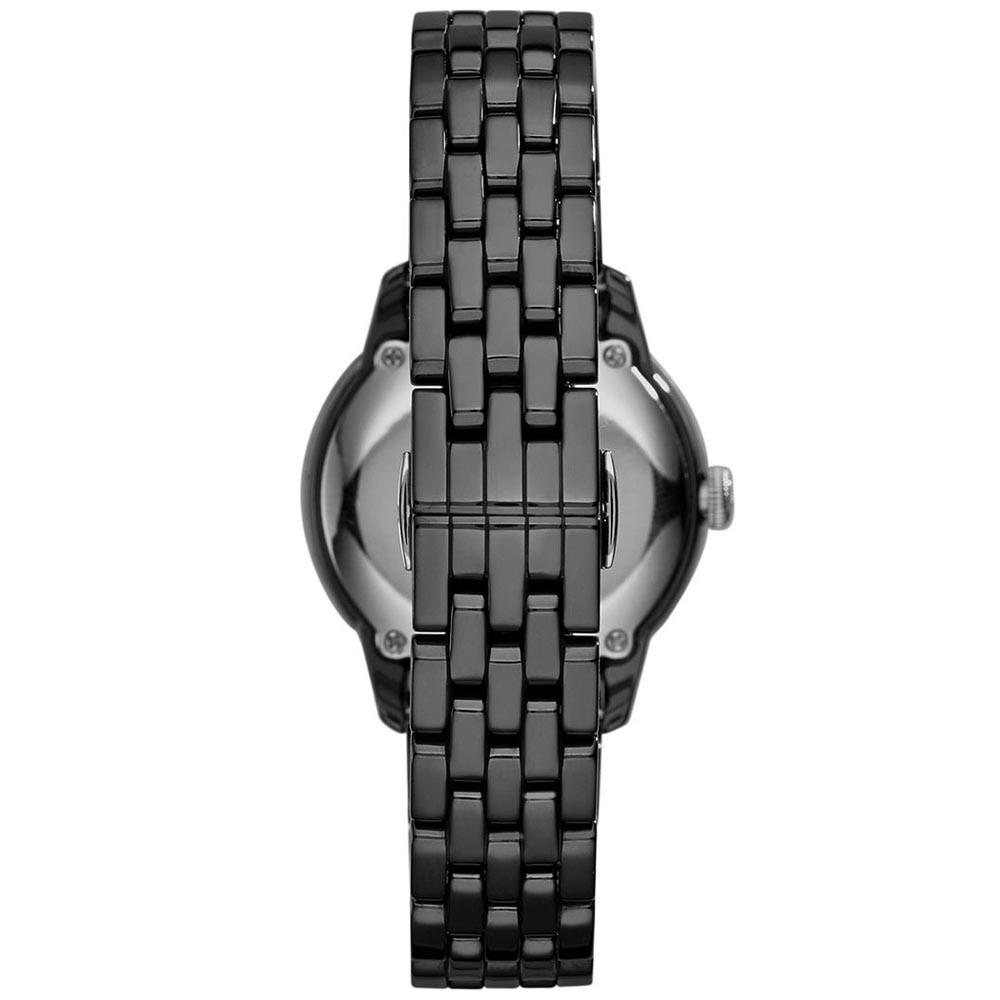 Ladies / Womens Black Ceramic Stainless Steel Emporio Armani Designer Watch AR1478