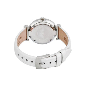 Ladies / Womens White Leather Emporio Armani Designer Watch AR1680