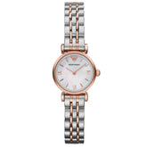 Ladies / Womens Rose Gold & Stainless Steel Emporio Armani Designer Watch AR1689