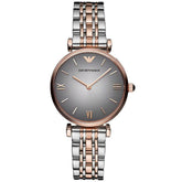 Ladies / Womens Rose Gold & Silver Stainless Steel Emporio Armani Designer Watch AR1725
