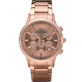 Mens Rose Gold Chronograph Emporio Armani Watch AR2452