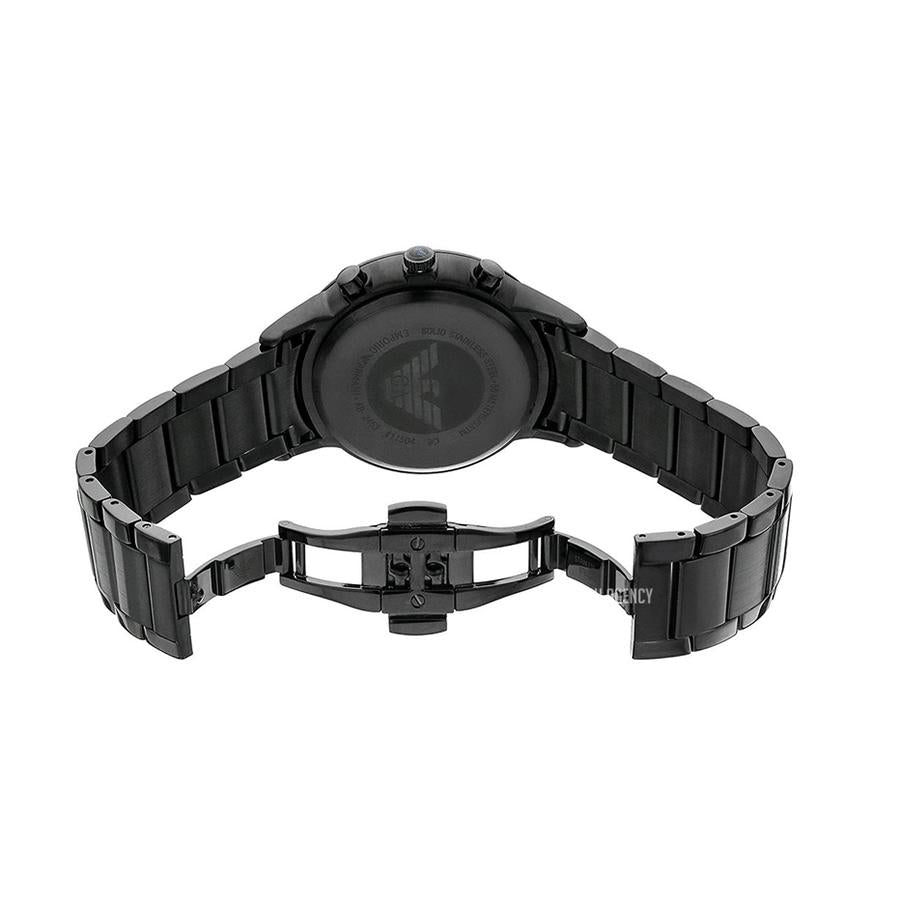 Mens / Gents Black Stainless Steel Chronograph Emporio Armani Designer Watch AR2453
