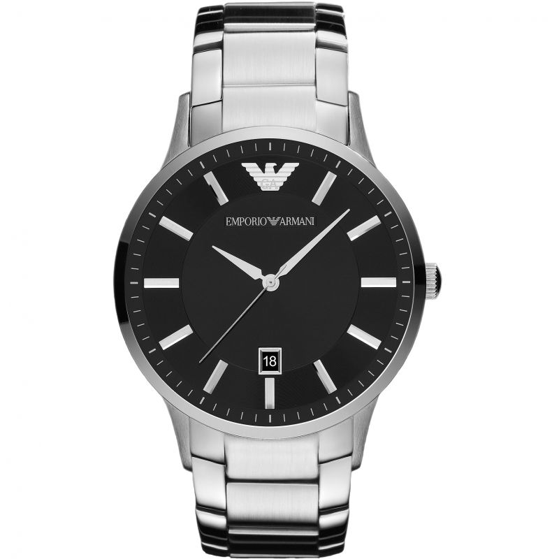 Mens / Gents Silver Stainless Steel Emporio Armani Designer Watch AR2457