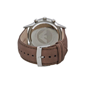 Mens Brown Leather Chronograph Emporio Armani Watch AR2471