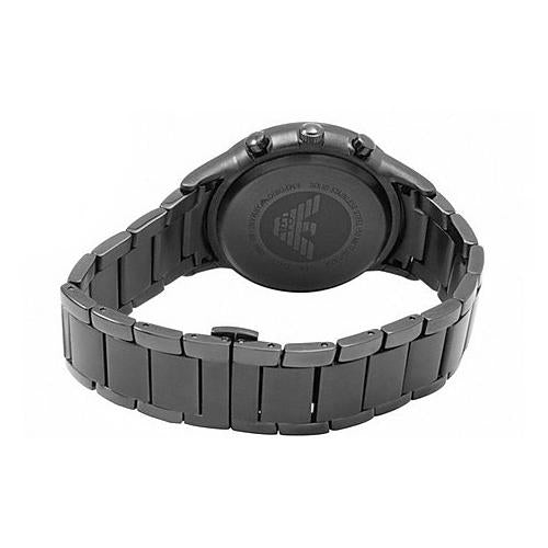 Mens / Gents Black Stainless Steel Chronograph Emporio Armani Designer Watch AR2485