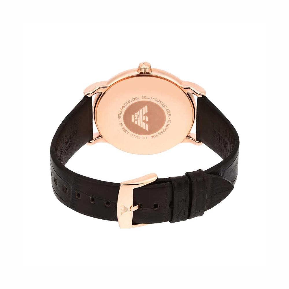 Mens / Gents Luigi Brown Leather Emporio Armani Designer Watch AR2502