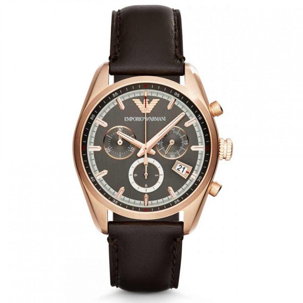 Mens / Gents Sportivo Rose Gold Stainless Steel Emporio Armani Designer Watch AR6043