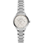 Ladies / Womens Silver The Classic Stainless Steel Burberry Designer Watch BU10108