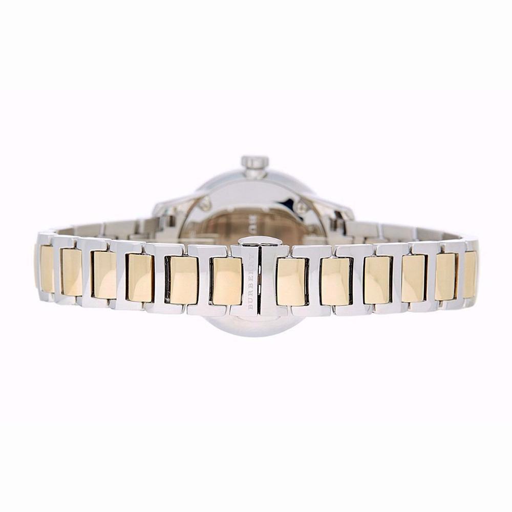 Ladies / Womens Classic Silver & Gold Two-Tone Stainless Steel Burberry Designer Watch BU10118