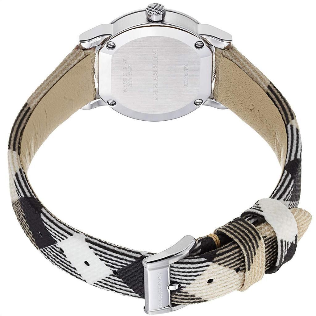 Ladies / Womens City Nova Check Leather Strap Chronograph Burberry Designer Watch BU9357