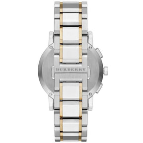 Mens The City Two Tone Stainless Steel Chronograph Burberry Watch BU9751