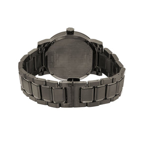 Mens / Gents Gunmetal Grey Stainless Steel Chronograph Burberry Designer Watch BU9902