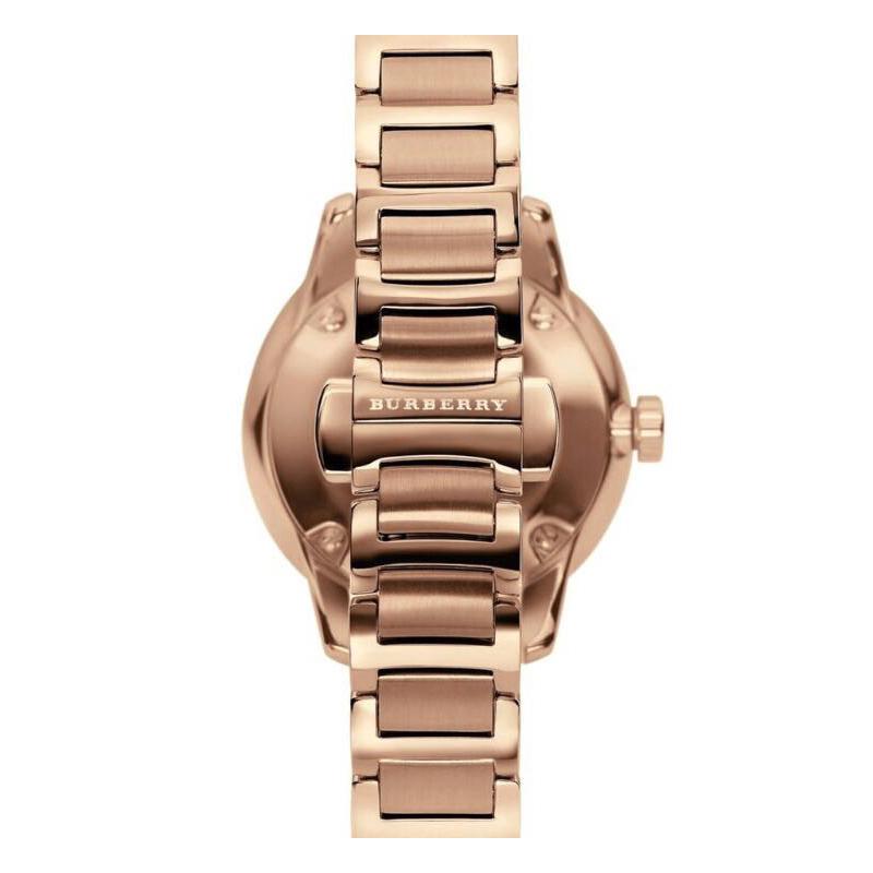 Ladies / Womens Rose Gold Swiss Stainless Steel Burberry Bracelet Designer Watch BU10116