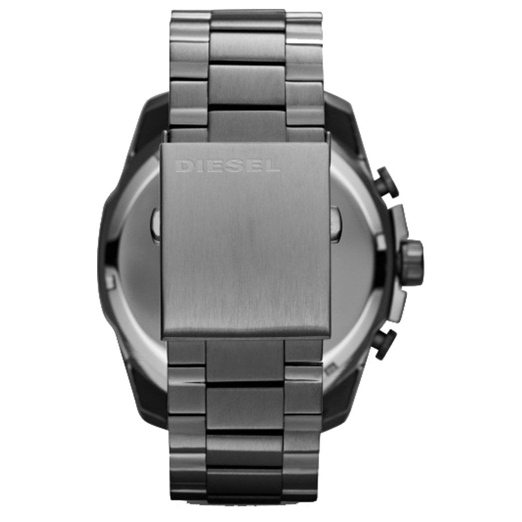 Mens / Gents Black Mega Chief Stainless Steel Chronograph Diesel Designer Watch DZ4282