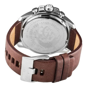 Mens / Gents Mega Chief Brown Leather Chronograph Diesel Designer Watch DZ4290