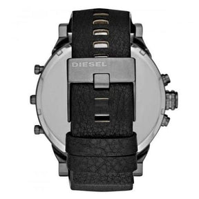 Mens / Gents Mr Daddy 2.0 Black Leather Strap Chronograph Diesel Designer Watch DZ7348