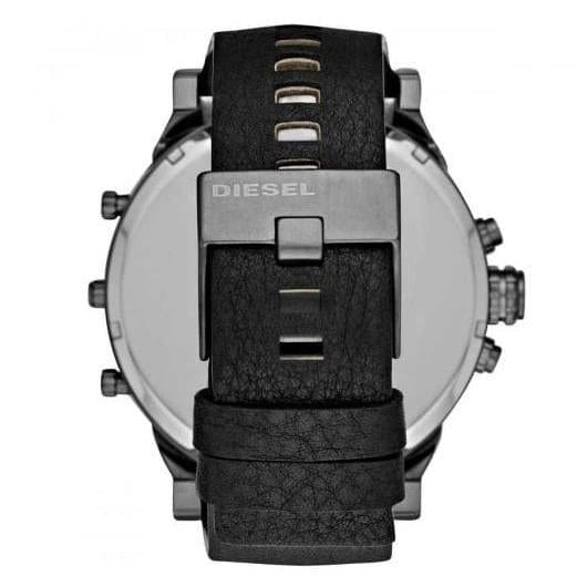 Mens / Gents Mr Daddy 2.0 Black Leather Strap Chronograph Diesel Designer Watch DZ7348