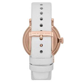 Ladies / Womens White Leather Strap Marc Jacobs Designer Watch MBM1283
