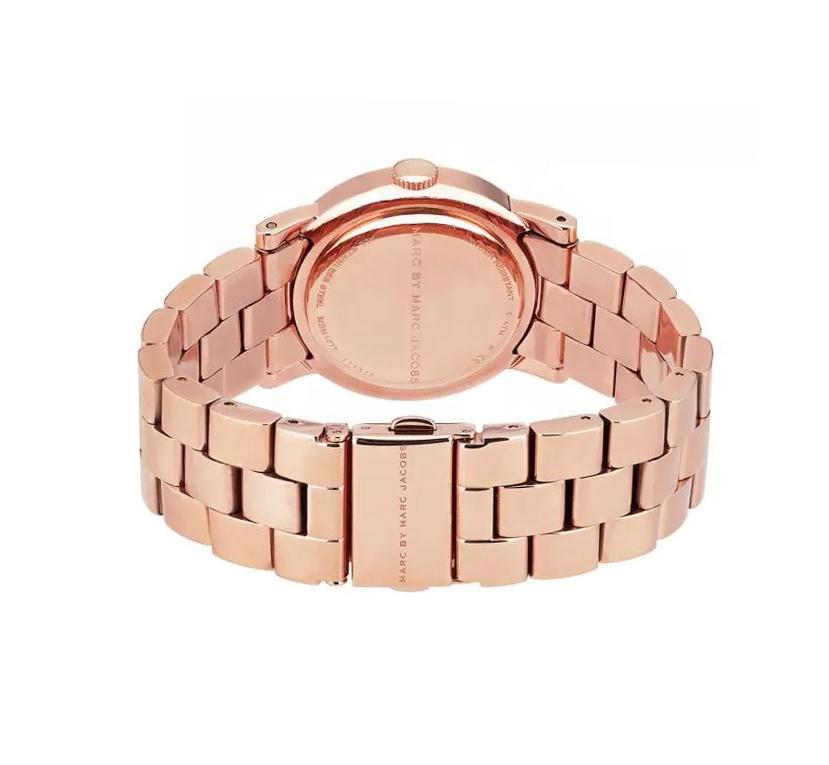 Ladies / Womens AMY Rose Gold Stainless Steel Marc Jacobs Designer Watch MBM3077