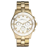 Ladies / Womens Blade Gold Stainless Steel Chronograph Marc Jacobs Designer Watch MBM3081