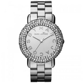 Ladies / Womens Marci Crystal Silver Stainless Steel Marc Jacobs Designer Watch MBM3190