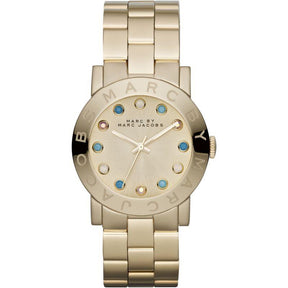 Ladies / Womens AMY Gold Stainless Steel Marc Jacobs Designer Watch MBM3215