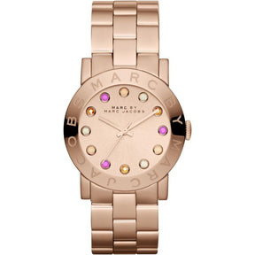 Ladies / Womens AMY Rose Gold Stainless Steel Marc Jacobs Designer Watch MBM3216