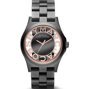 Ladies / Womens Henry Skelton Black Stainless Steel Marc Jacobs Designer Watch MBM3254
