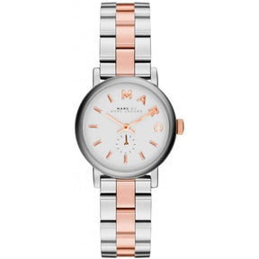 Ladies / Womens Baker Mini Two-Tone Stainless Steel Marc Jacobs Designer Watch MBM3331