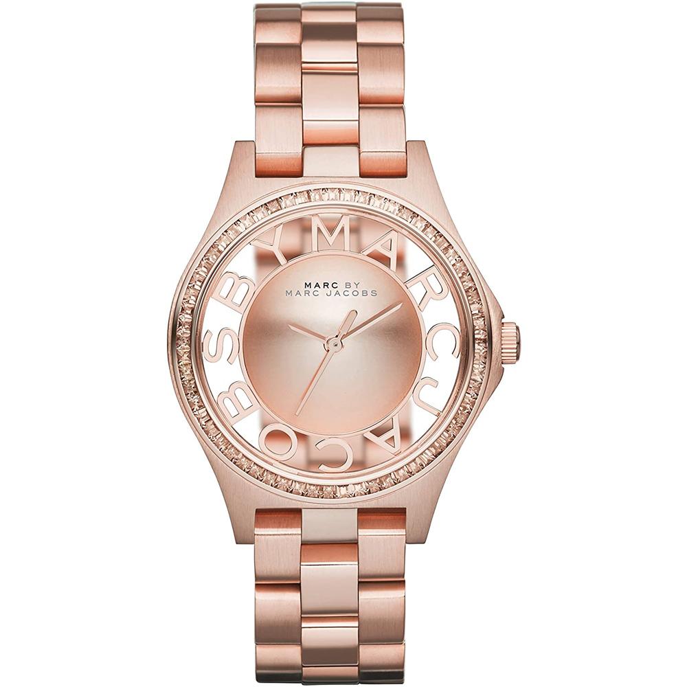 Ladies / Womens Henry Glitz Rose Gold Stainless Steel Marc Jacobs Designer Watch MBM3339